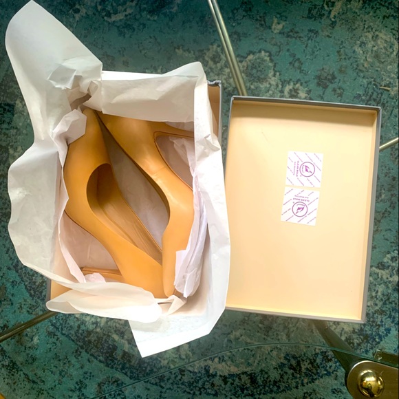 ✨Aerin✨ Caramel Fira-Calf Leather Stilettos - Picture 2 of 15